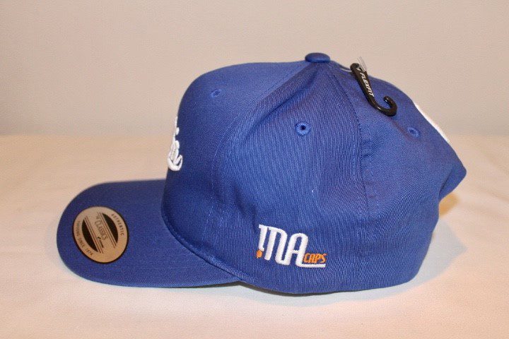 SB0993 - Royal Blue Curve Peak Snapback by !Na Caps in Namibia
