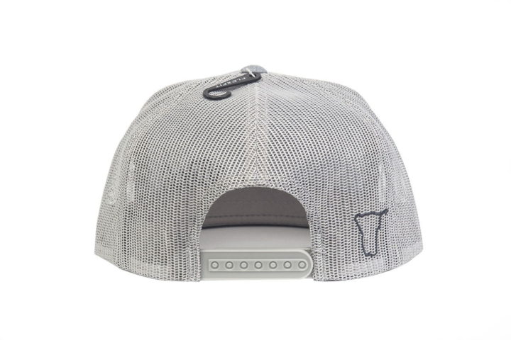CT193428 – Heather Grey Classic Flat Peak Trucker - Image 3