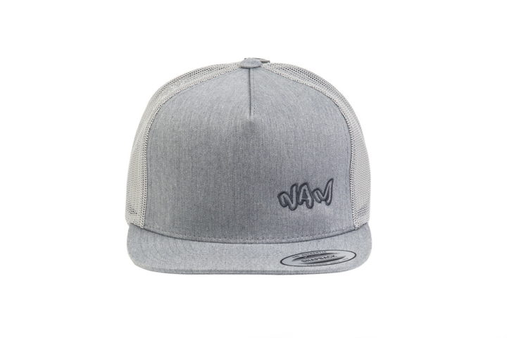 CT193428 – Heather Grey Classic Flat Peak Trucker
