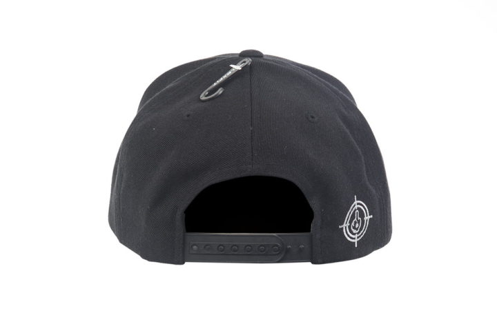 SB01217 – Black Flat Peak Snapback - Image 3