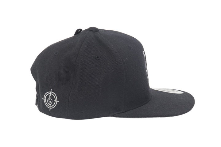 SB01217 – Black Flat Peak Snapback - Image 2