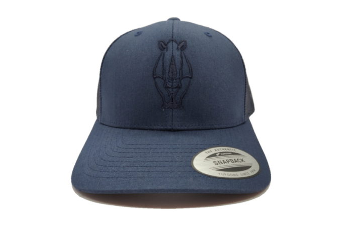 RT22129 - Navy Curved Peak Retro Trucker Snapback
