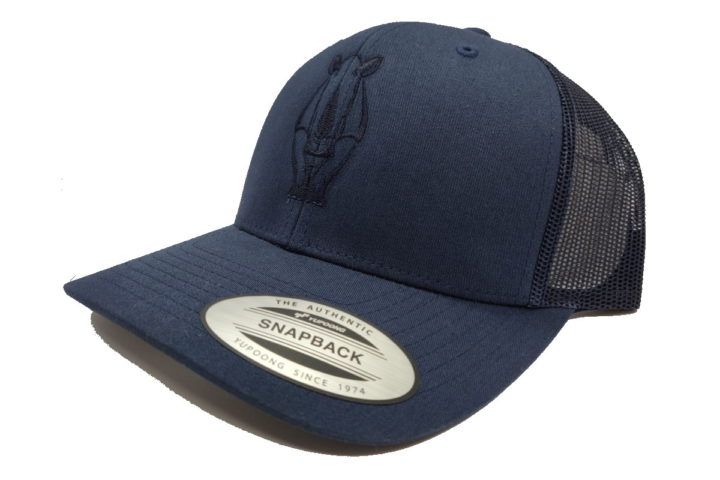 RT22129 - Navy Curved Peak Retro Trucker Snapback - Image 2