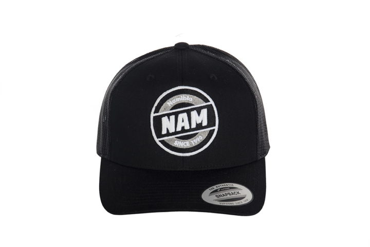 RT01241 – Black Curved Peak Retro Trucker Snapback