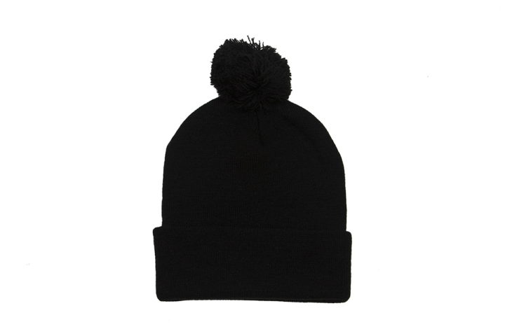 Pom Pom Beanie - Black - Image 5