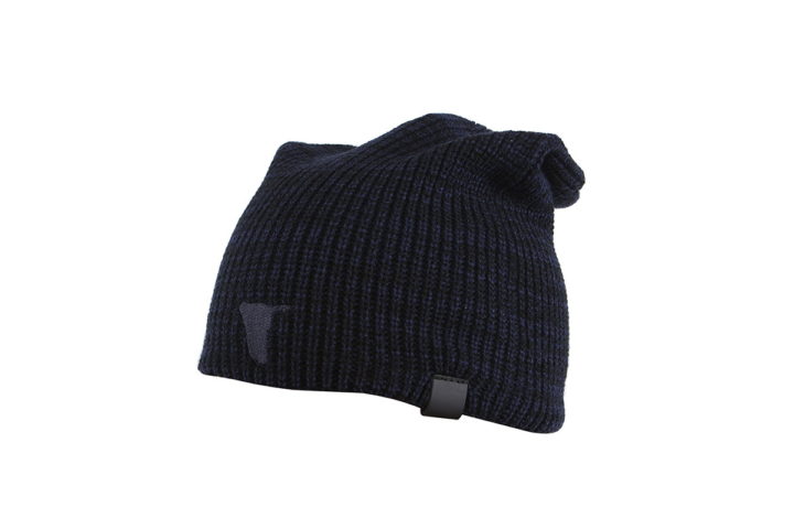 Slouchy Beanie – Navy Blue & Black